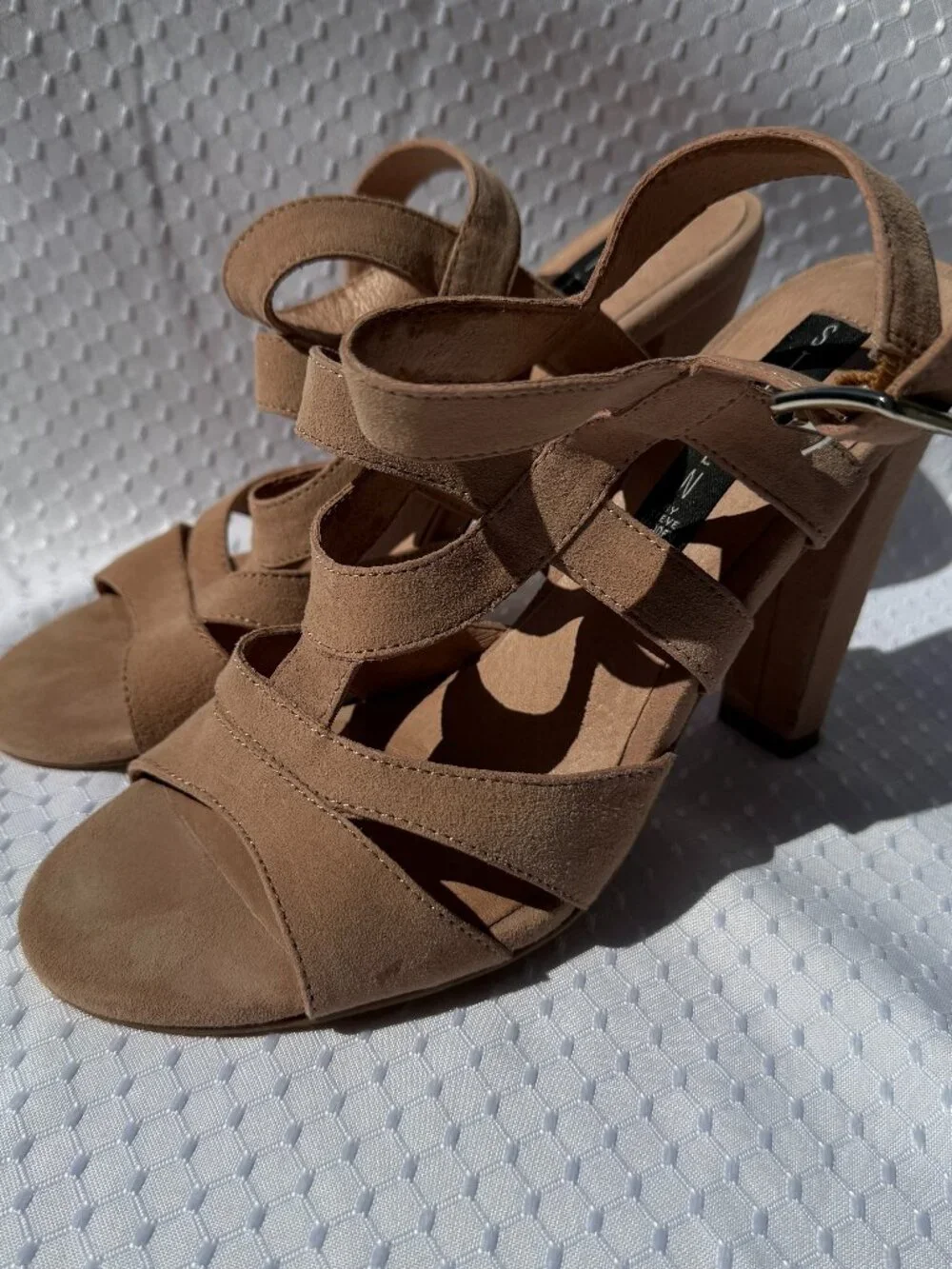 Steve Madden Steven Womens‎ Cassndra Strappy Sandal Shoes, US 8M, Tan